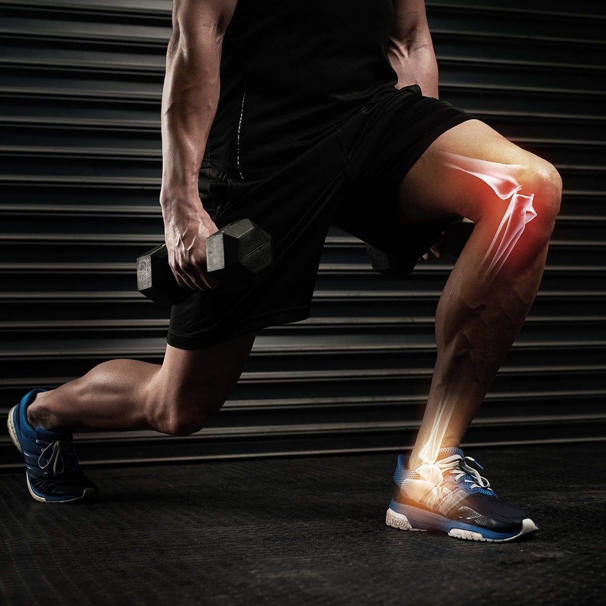 A man doing a lunge