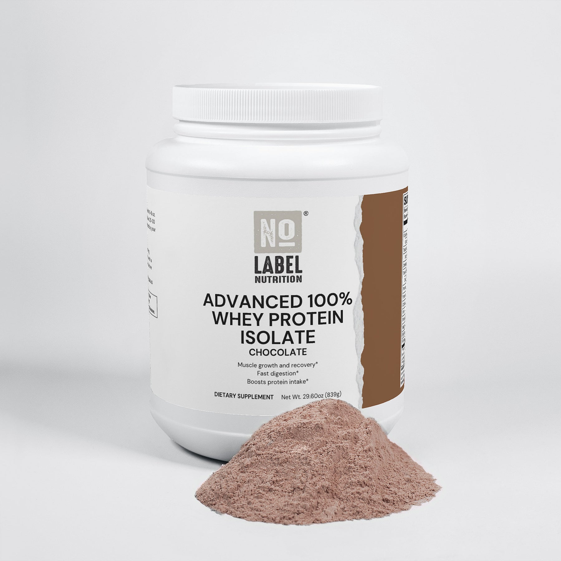 Core No Label Advanced 100% Whey Protein Isolate (Chocolate) | No Label Nutrition®